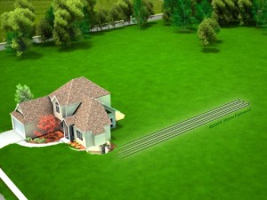 Geothermal heating and cooling horizontal loop